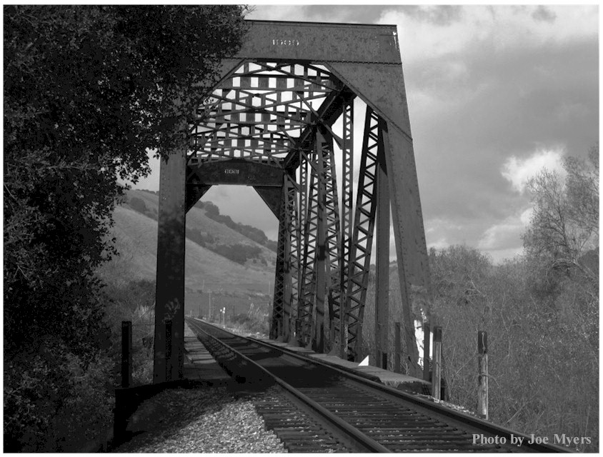 The old train bridge in PISMO BEACH - over the San Luis Creek