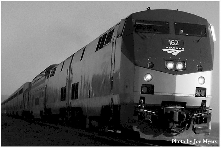 The AMTRAK along the California Coast near Refugio Beach